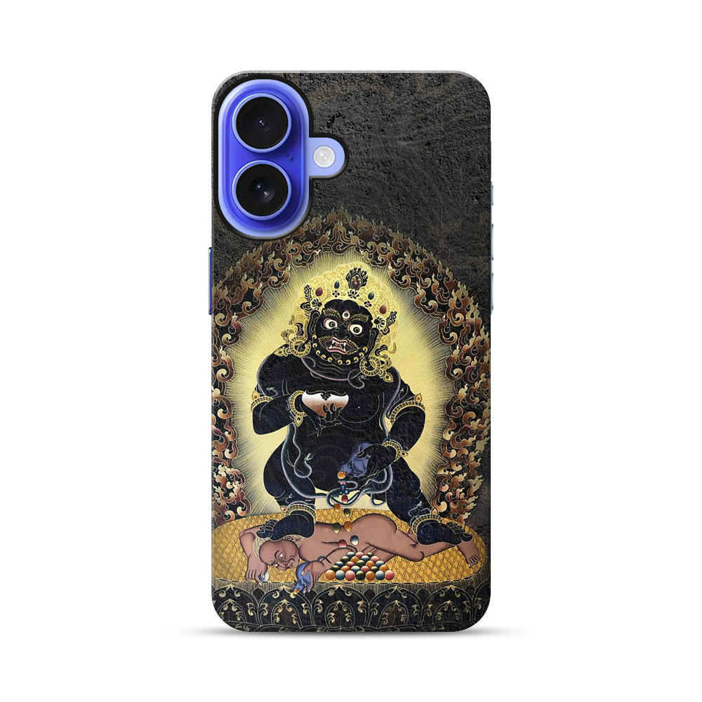 黒い仏像の守護神 iPhone 17オリジナル耐衝撃ケース