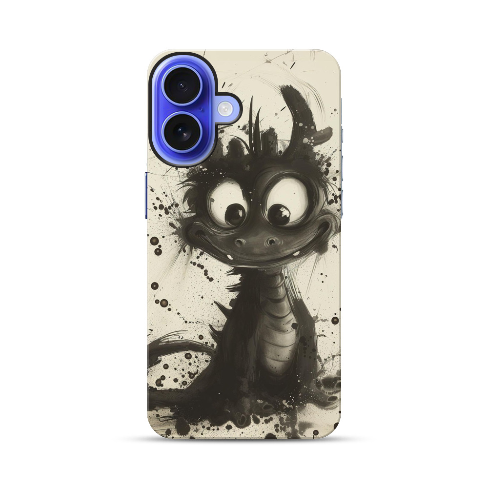 かわいい黒いドラゴン iPhone 17オリジナル耐衝撃ケース
