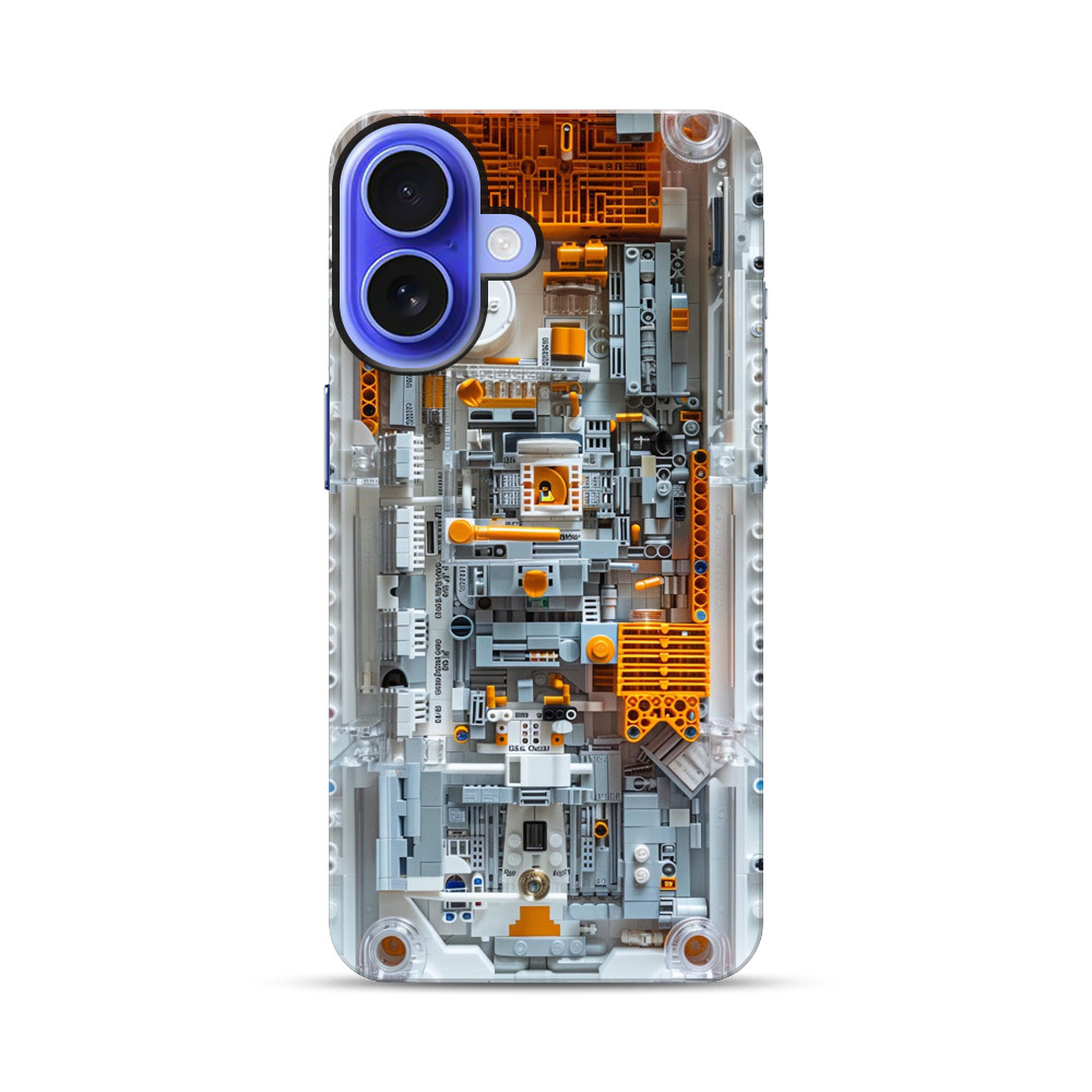 未来的レゴブロック模様 iPhone 17オリジナル耐衝撃ケース