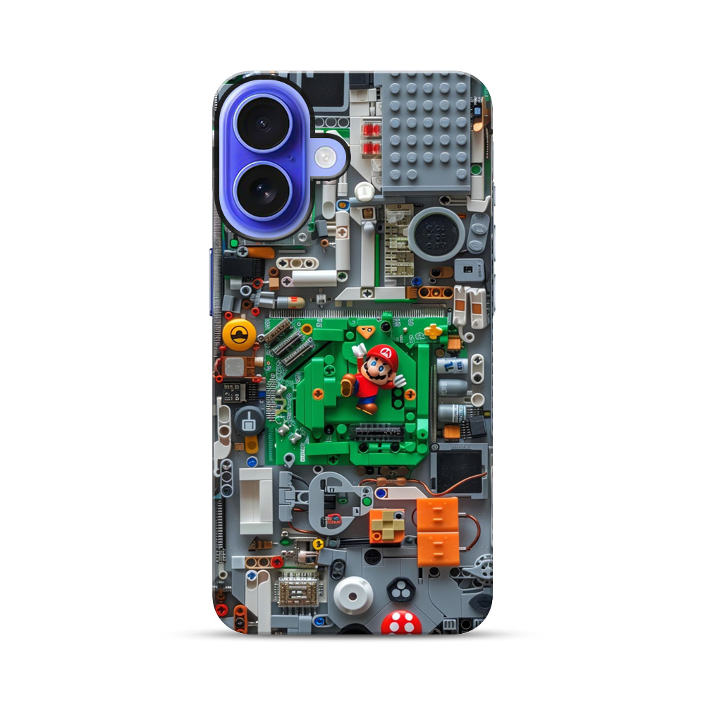 マリオと電子基板レゴ iPhone 17オリジナル耐衝撃ケース
