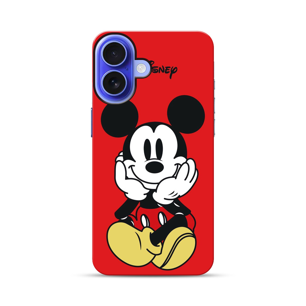 赤背景のミッキー iPhone 17オリジナル耐衝撃ケース