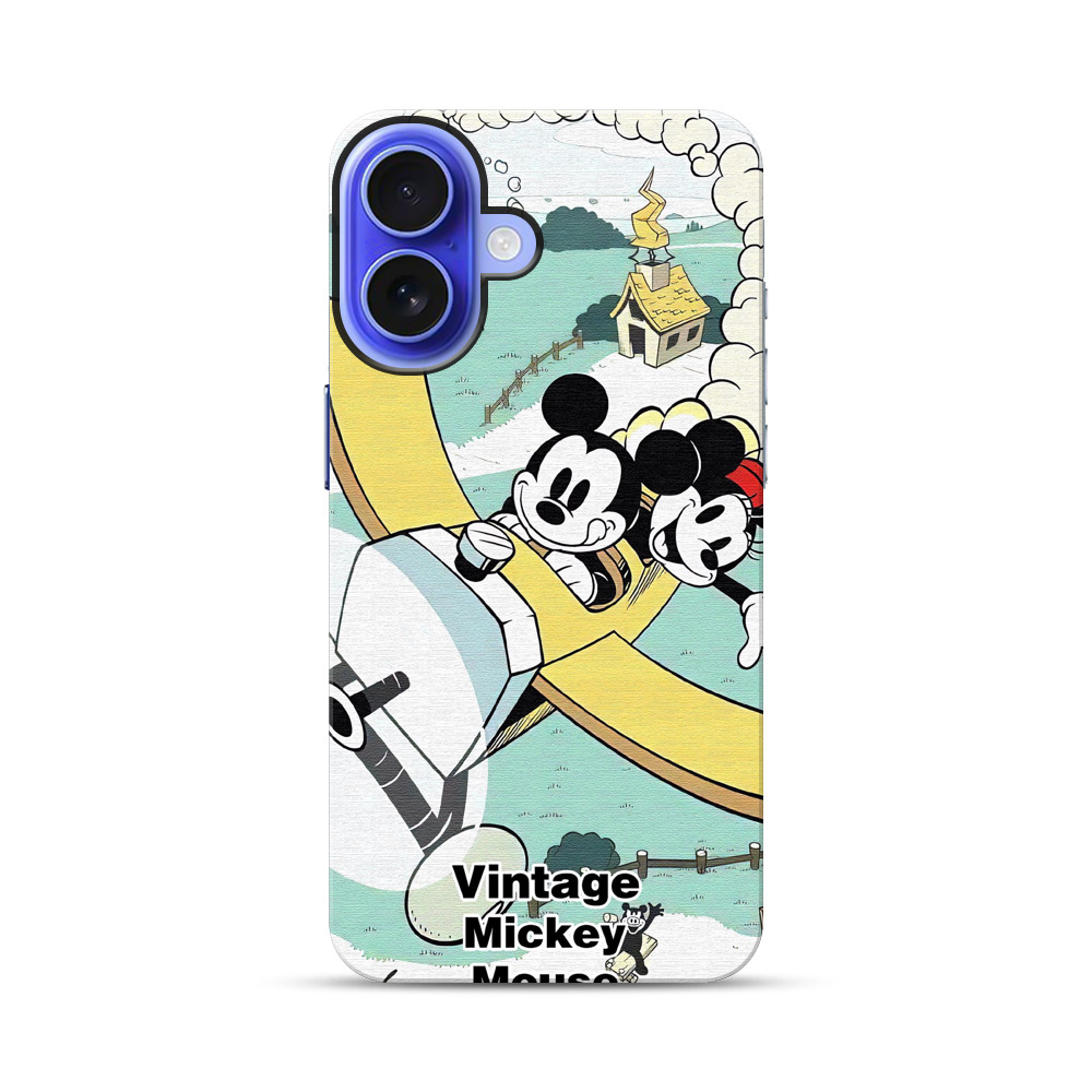 ミッキーとミニーの飛行機 iPhone 17オリジナル耐衝撃ケース