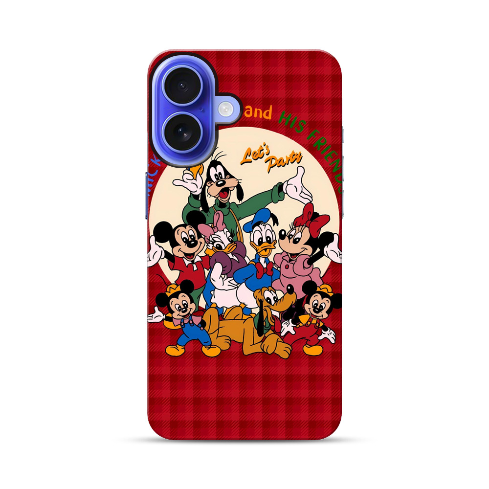 ミッキーと仲間たちパーティ iPhone 17オリジナル耐衝撃ケース