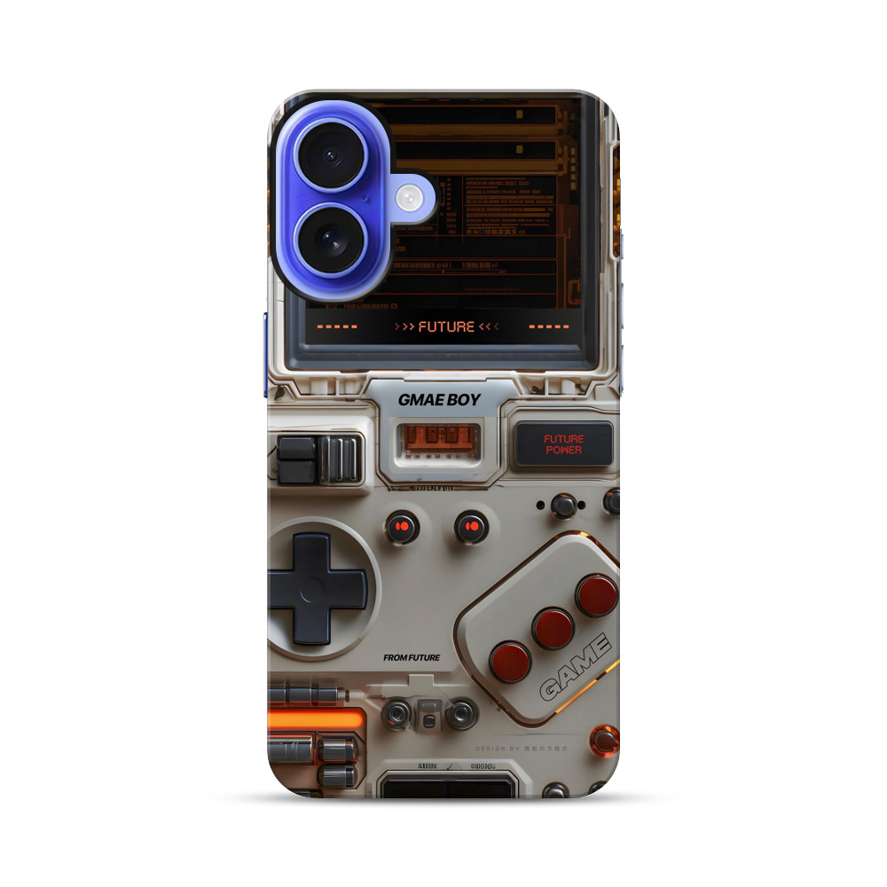 未来的レトロゲーム機コントローラー iPhone 17オリジナル耐衝撃ケース