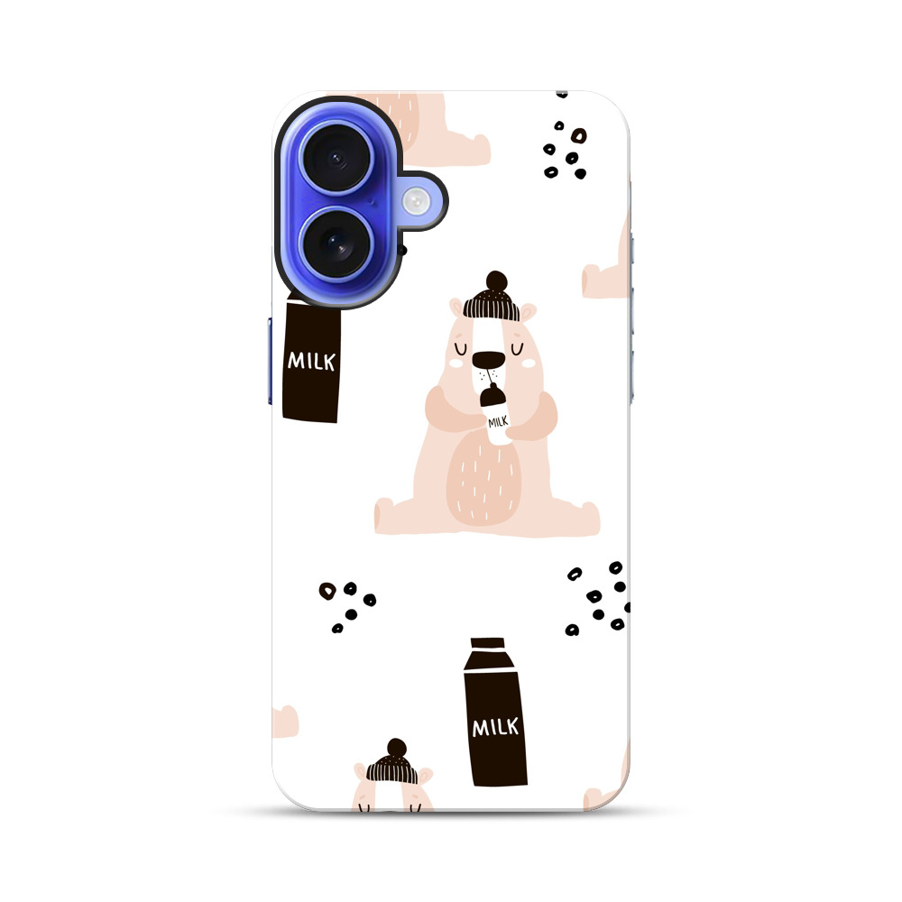 ミルクを飲むクマ iPhone 17オリジナル耐衝撃ケース