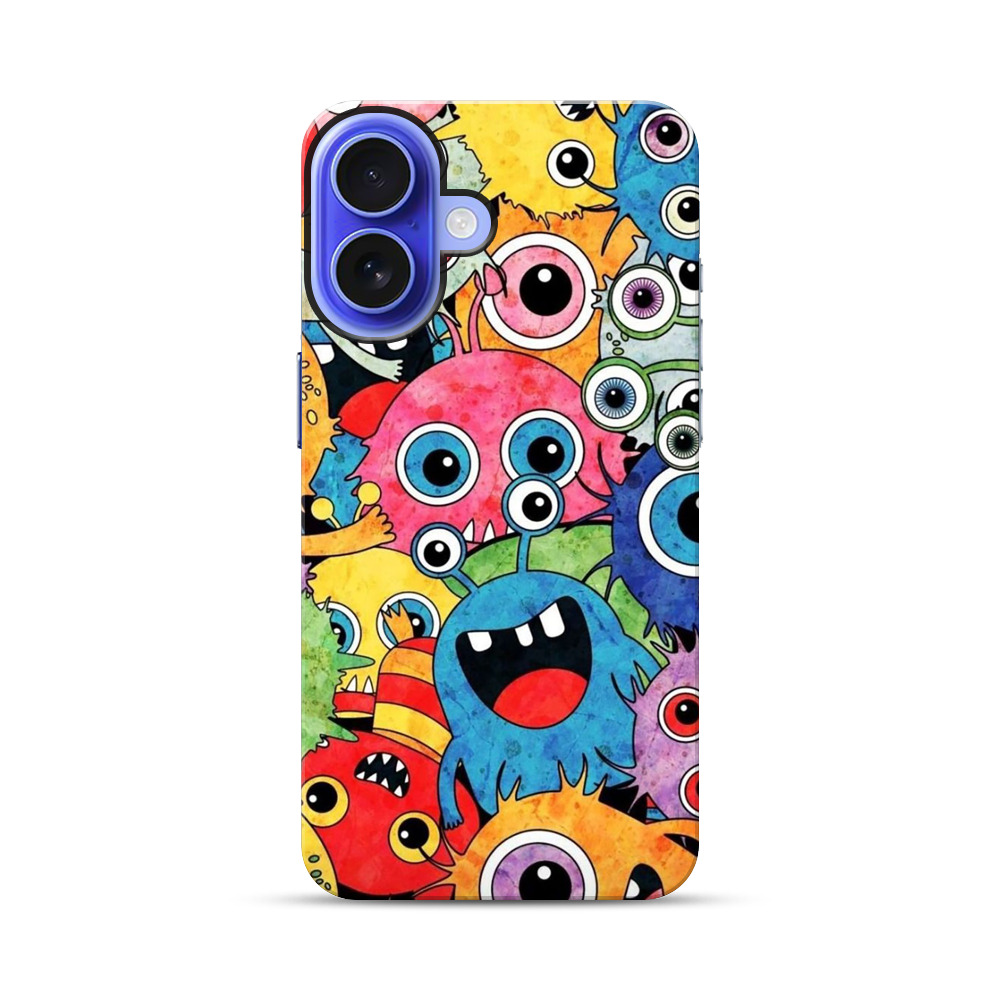 モンスターたちのイラスト iPhone 17オリジナル耐衝撃ケース