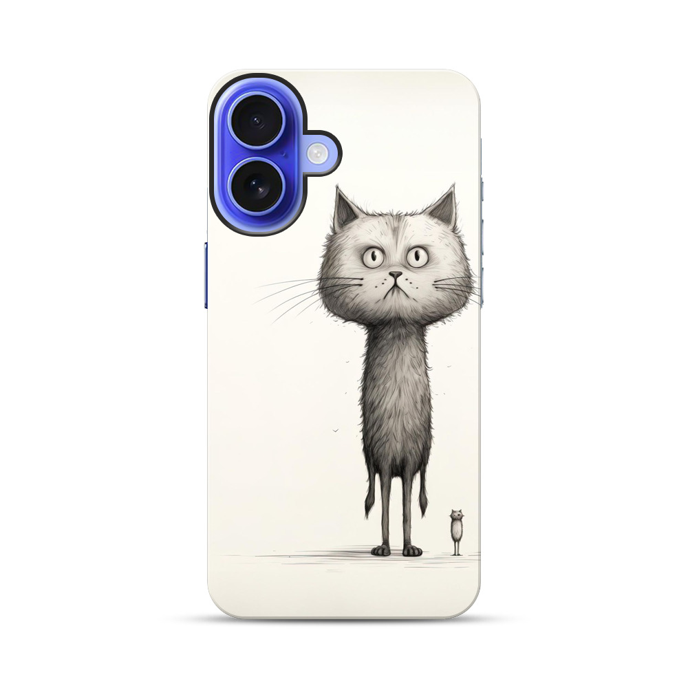 長い首の猫 iPhone 17オリジナル耐衝撃ケース