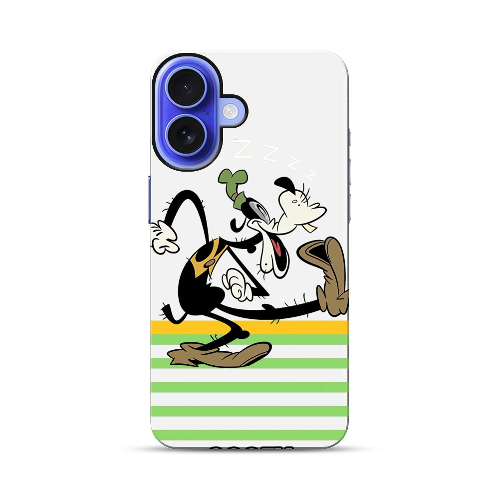 眠るコミカルキャラ iPhone 17オリジナル耐衝撃ケース