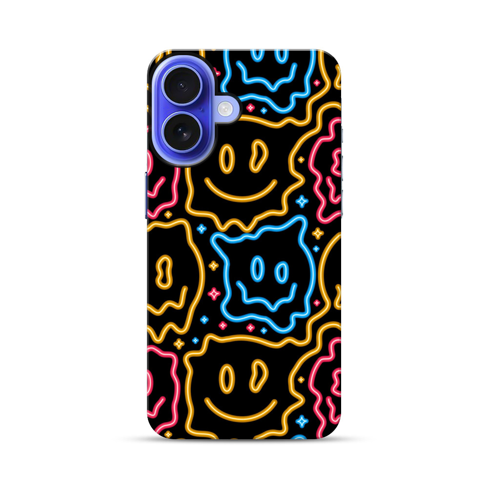 ネオンサインスマイルパターン iPhone 17オリジナル耐衝撃ケース