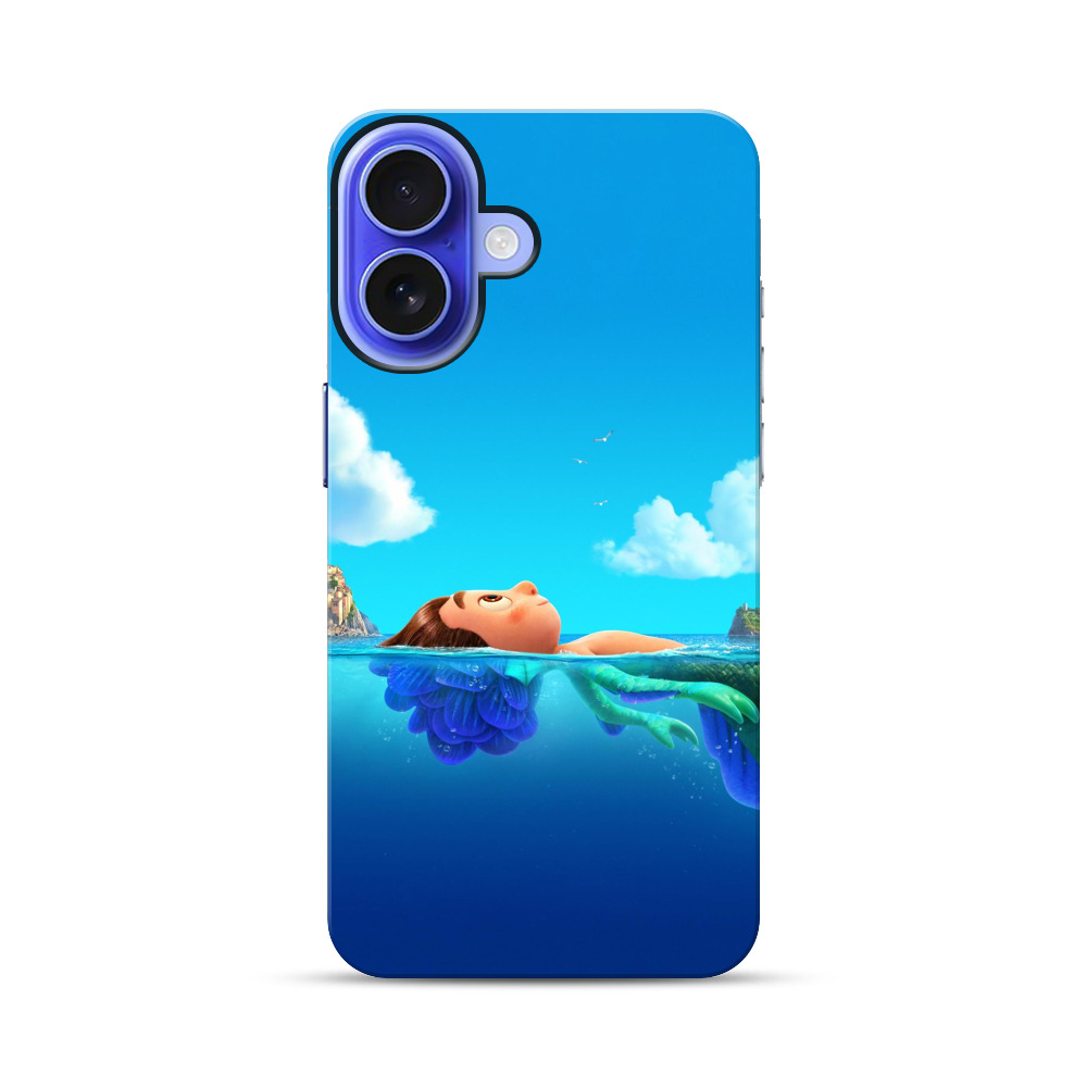 穏やかな海に浮かぶ子供 iPhone 17オリジナル耐衝撃ケース