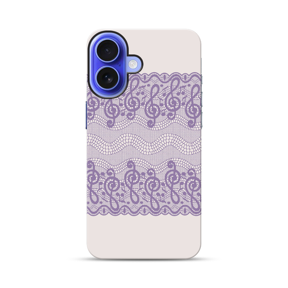 音符レース模様 iPhone 17オリジナル耐衝撃ケース