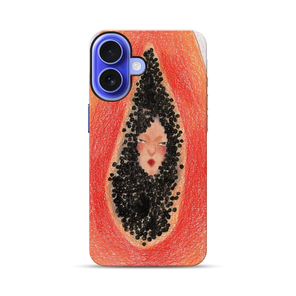 パパイヤの中の女性 iPhone 17オリジナル耐衝撃ケース