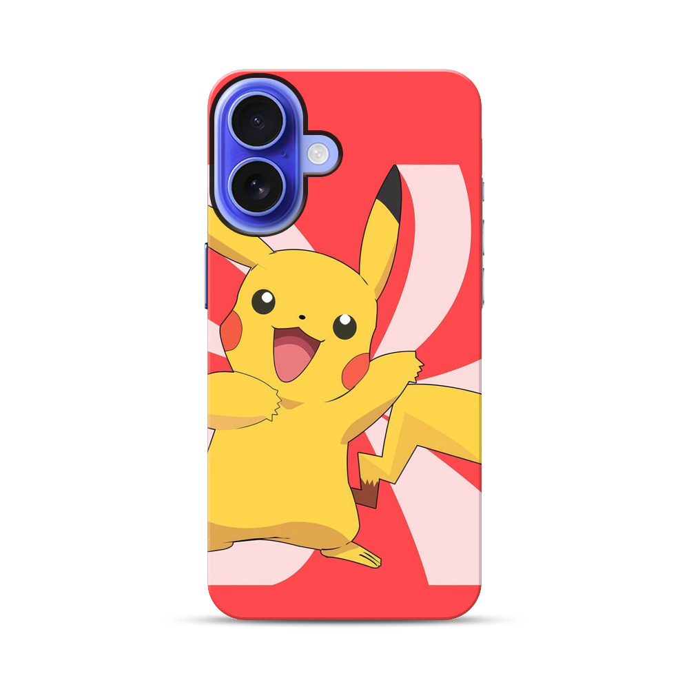 元気なピカチュウ iPhone 17オリジナル耐衝撃ケース