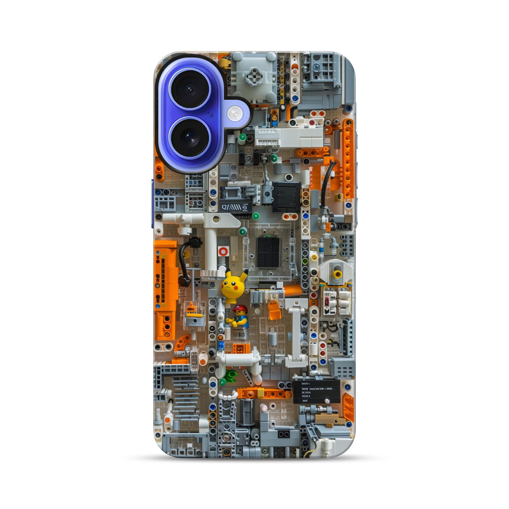 ピカチュウとレゴの部品 iPhone 17オリジナル耐衝撃ケース