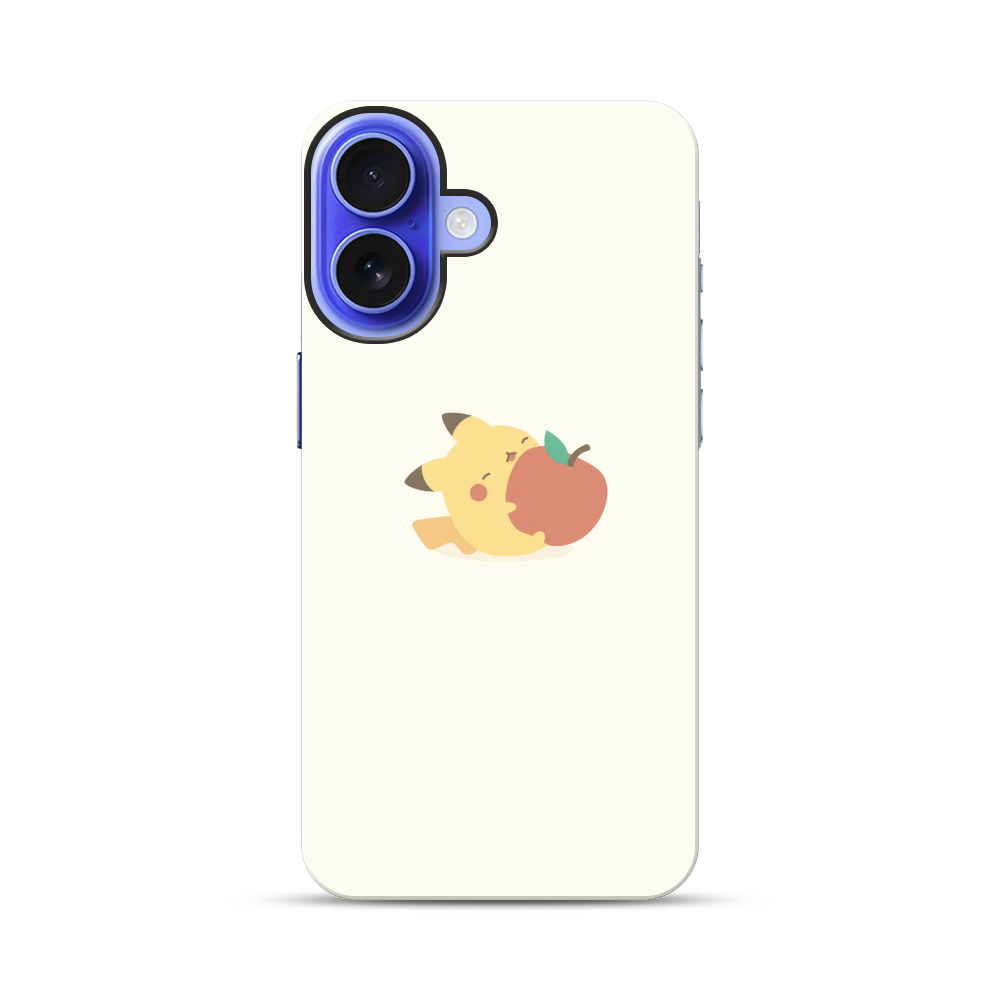ピカチュウとりんご iPhone 17オリジナル耐衝撃ケース