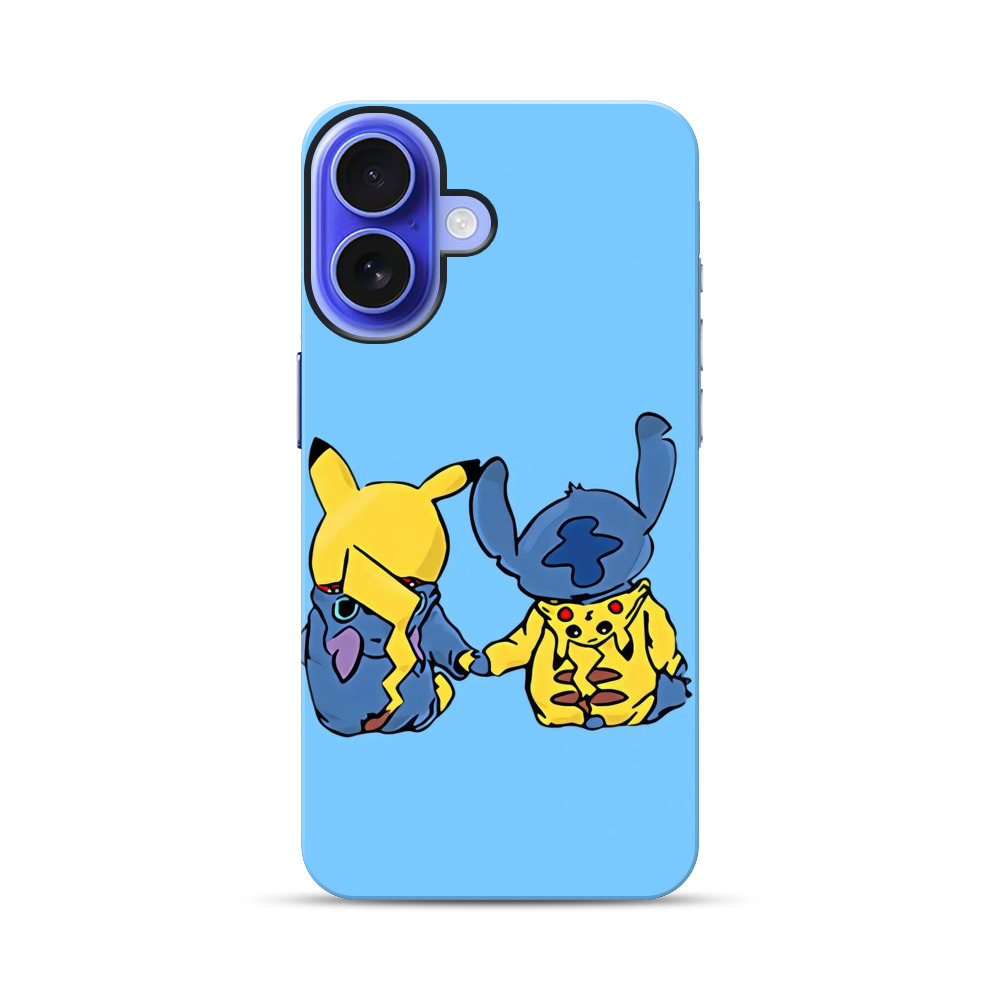 ピカチュウとスティッチ iPhone 17オリジナル耐衝撃ケース