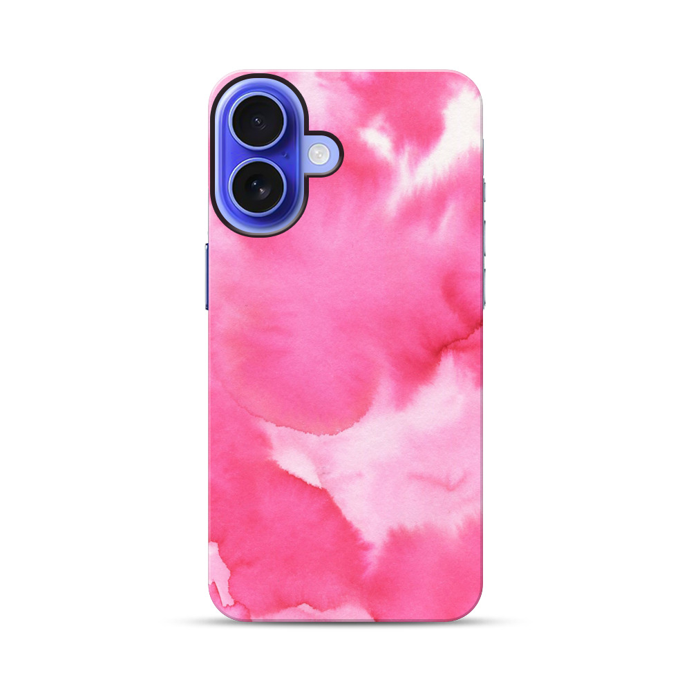 ピンクの水彩パターン iPhone 17オリジナル耐衝撃ケース