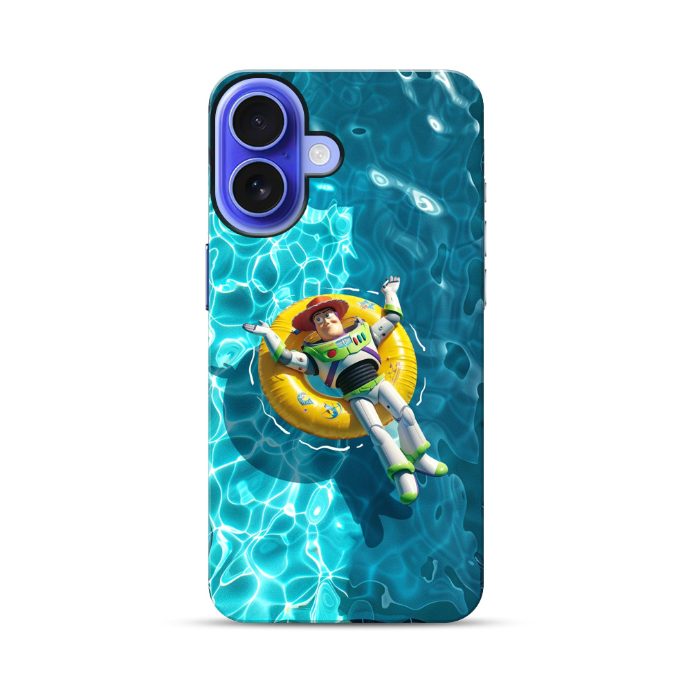 浮き輪の宇宙飛行士フィギュア iPhone 17オリジナル耐衝撃ケース