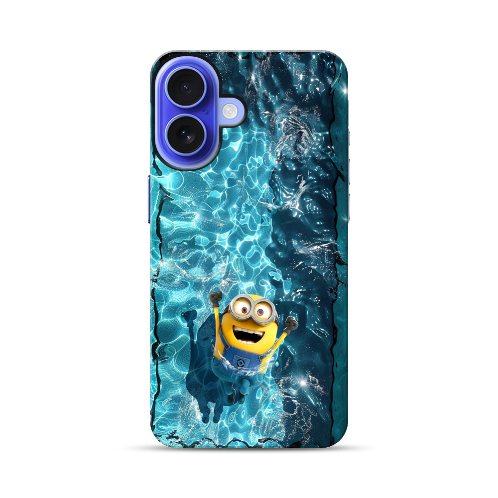 プールの水面とミニオン iPhone 17オリジナル耐衝撃ケース