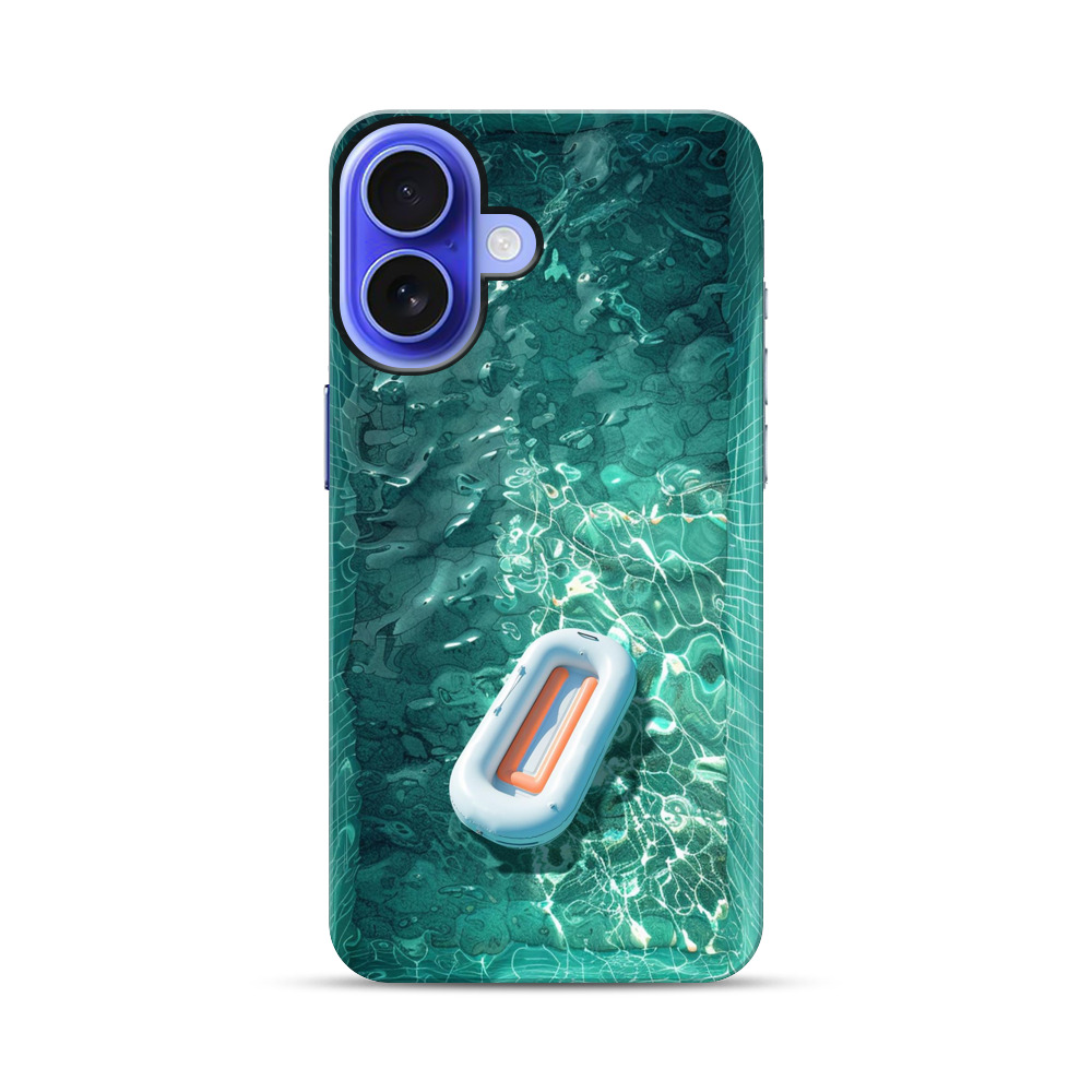 プールの水面の浮き輪 iPhone 17オリジナル耐衝撃ケース