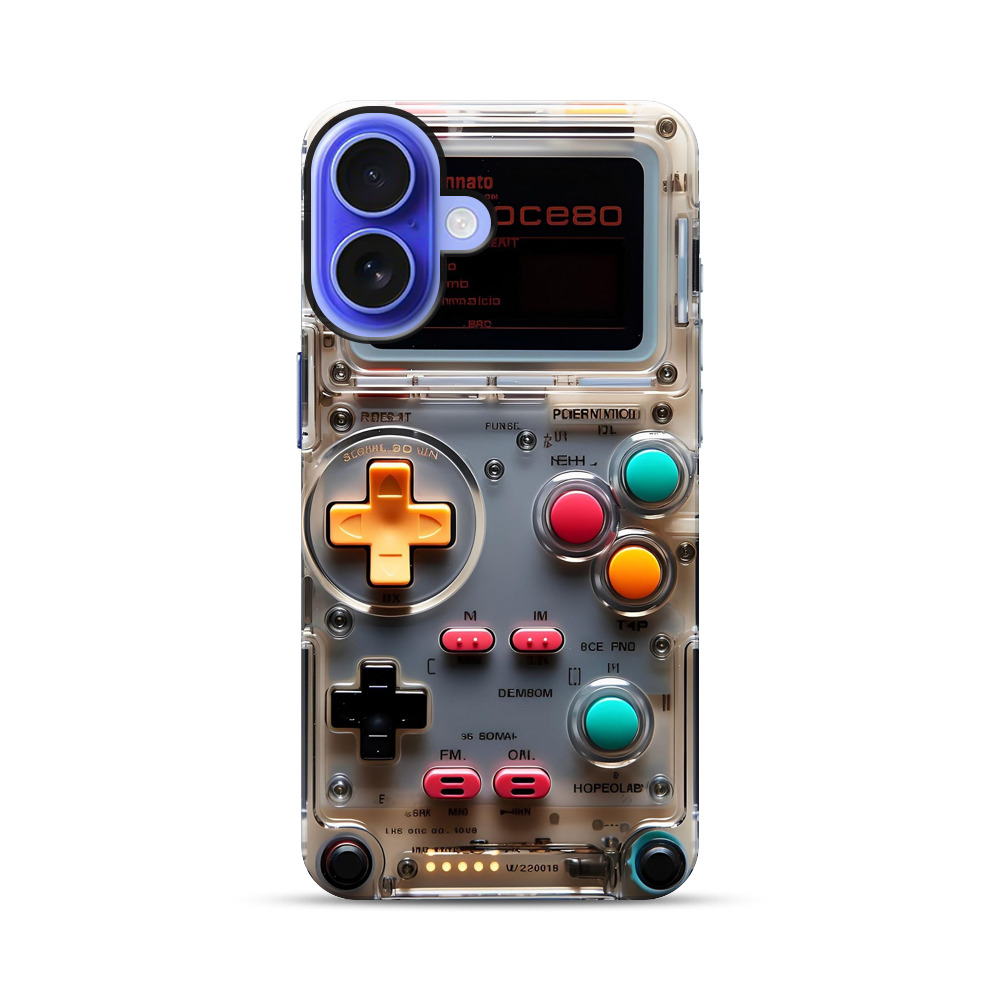 透明レトロゲームコントローラー iPhone 17オリジナル耐衝撃ケース