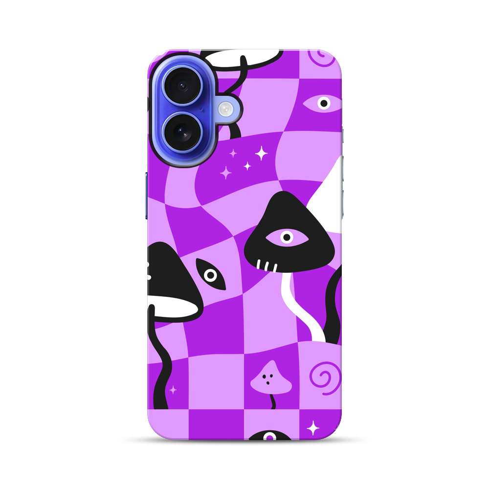 サイケデリックなキノコパターン iPhone 17オリジナル耐衝撃ケース