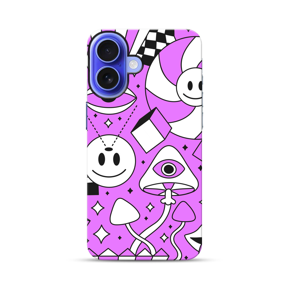 サイケデリックなパターン iPhone 17オリジナル耐衝撃ケース