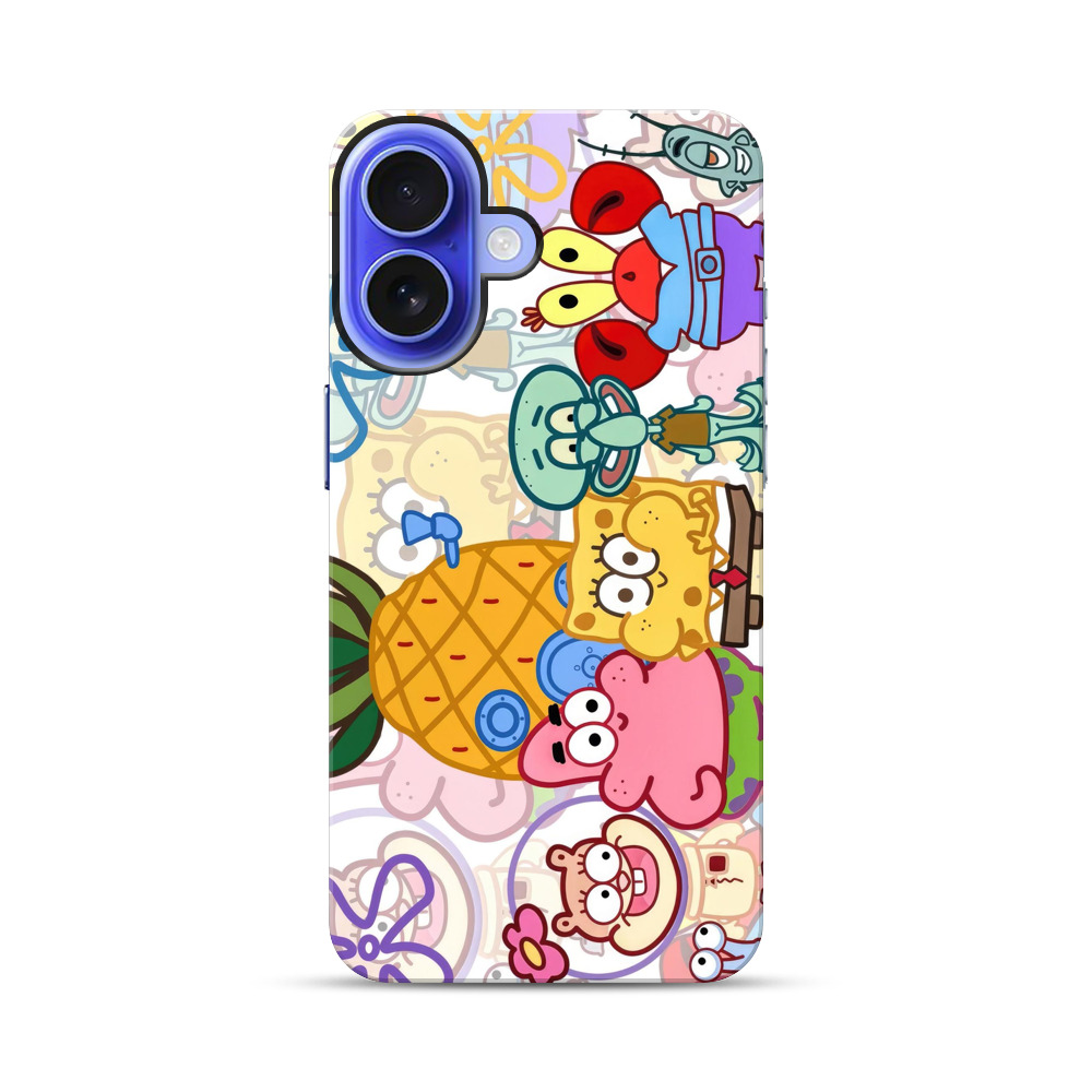 スポンジボブキャラ集合 iPhone 17オリジナル耐衝撃ケース