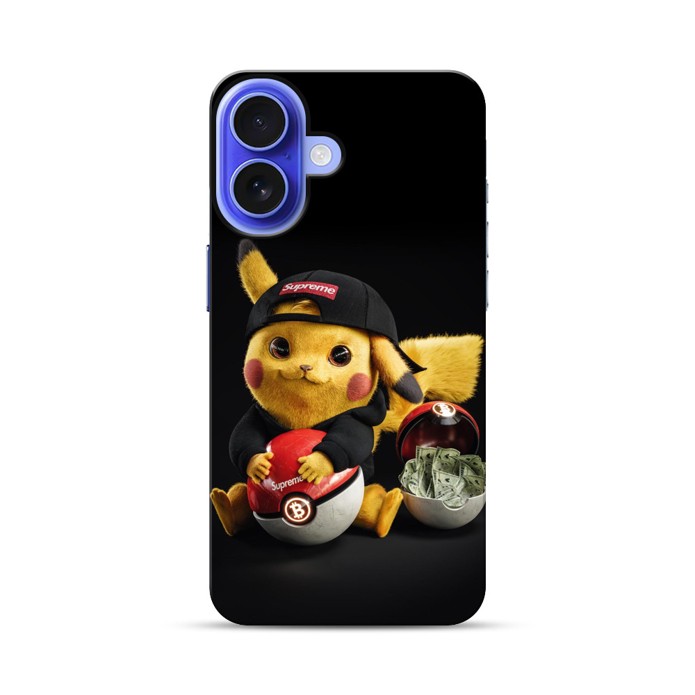 Supremeキャップピカチュウ iPhone 17オリジナル耐衝撃ケース