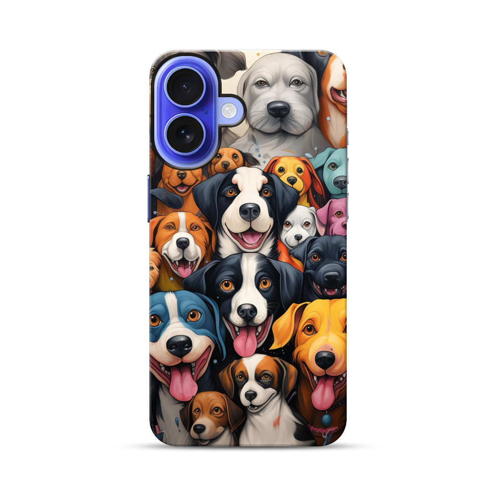 たくさん犬たち集合 iPhone 17オリジナル耐衝撃ケース