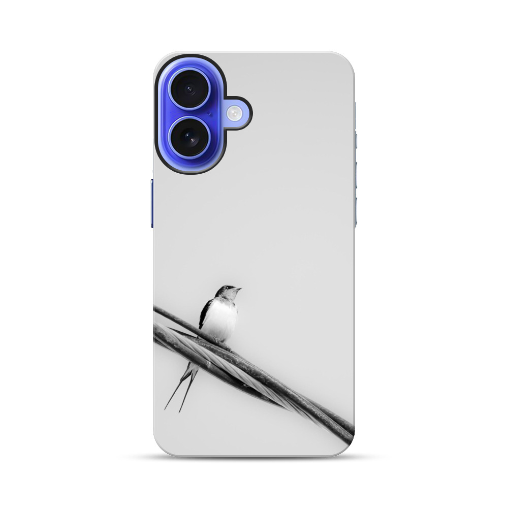 モノクロ鳥の静寂 iPhone 17オリジナル耐衝撃ケース