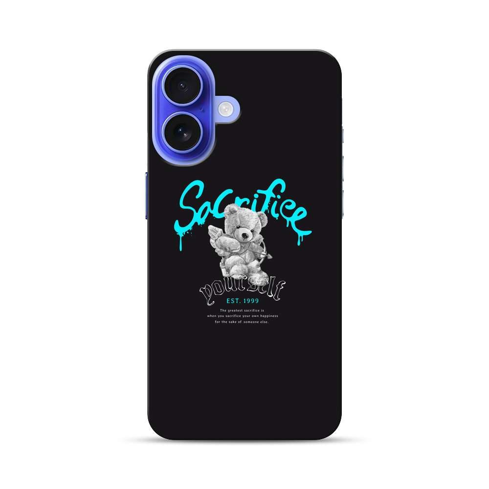 翼のあるテディベアの sacrifice アート iPhone 17オリジナル耐衝撃ケース