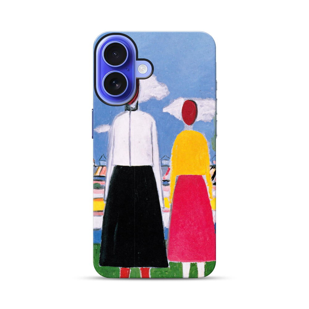 抽象赤顔人物 iPhone 17オリジナル耐衝撃ケース