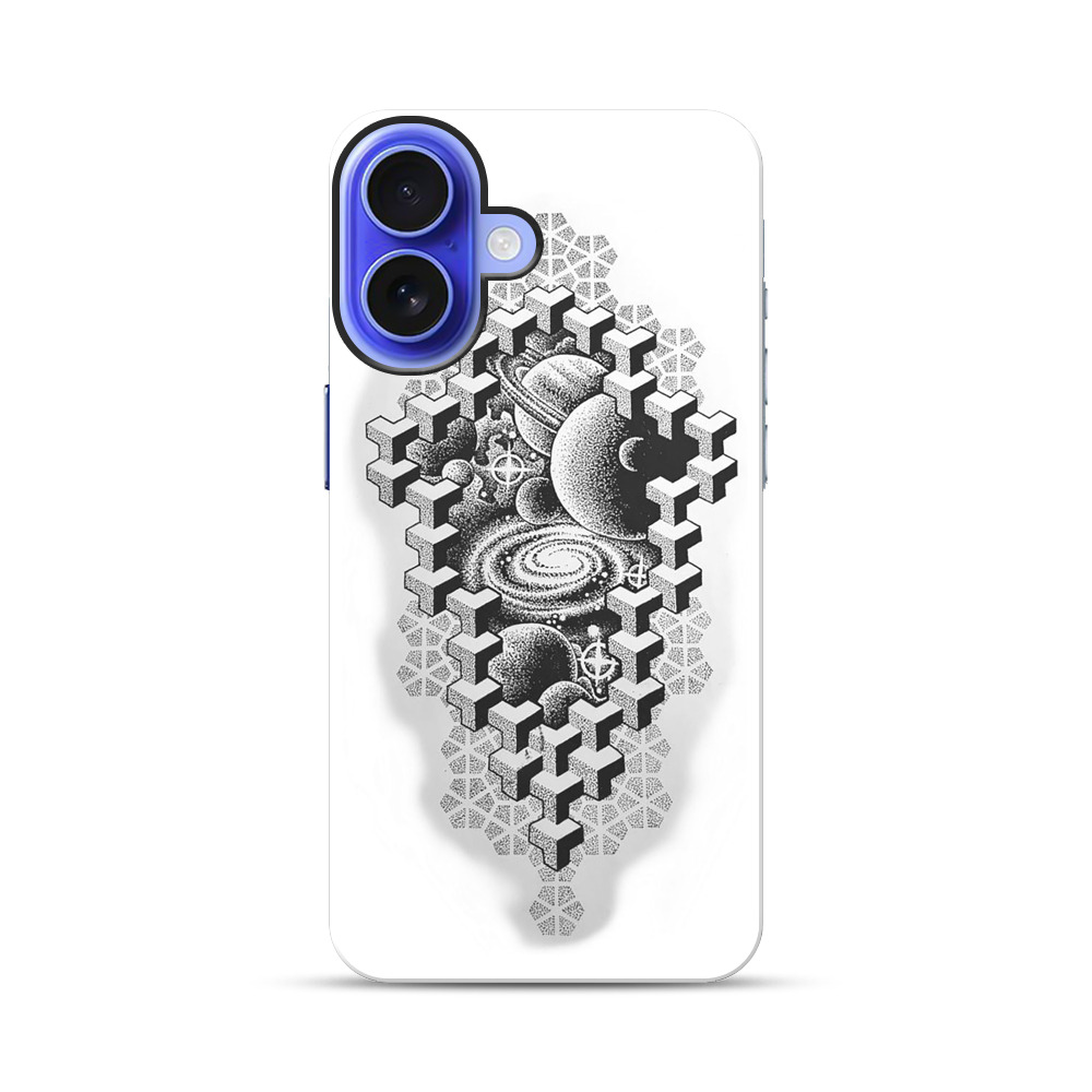 宇宙と惑星の幾何学模様 iPhone 17オリジナル耐衝撃ケース