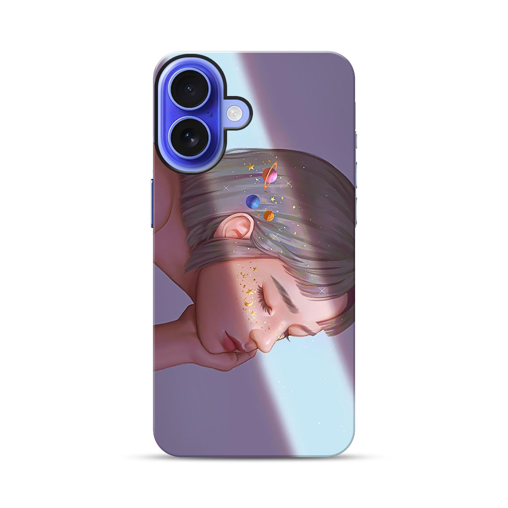 宇宙と少女の横顔 iPhone 17オリジナル耐衝撃ケース