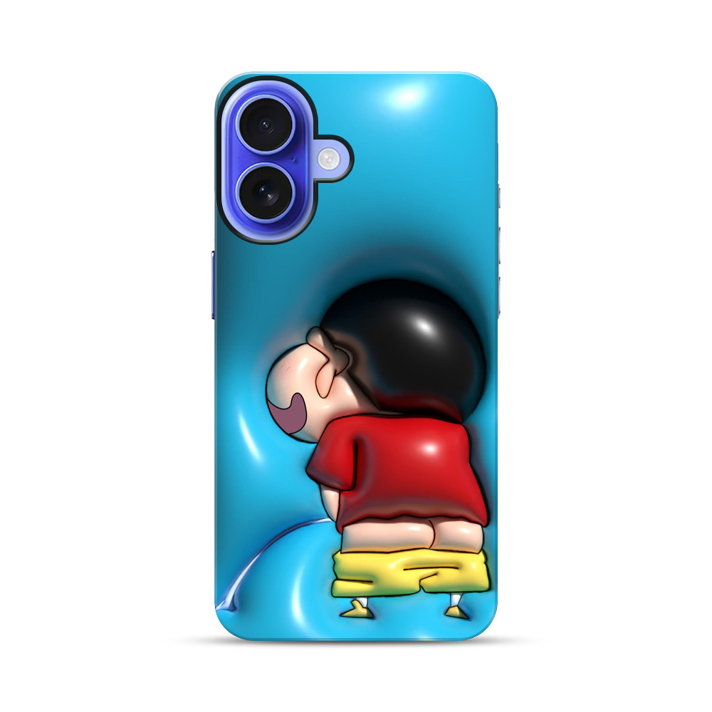 うずくまるキャラクター iPhone 17オリジナル耐衝撃ケース