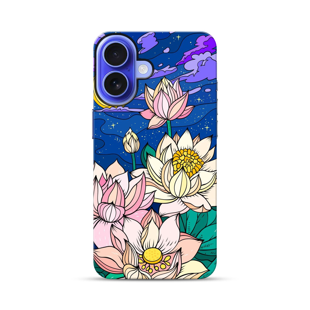 夜空の蓮 iPhone 17オリジナル耐衝撃ケース