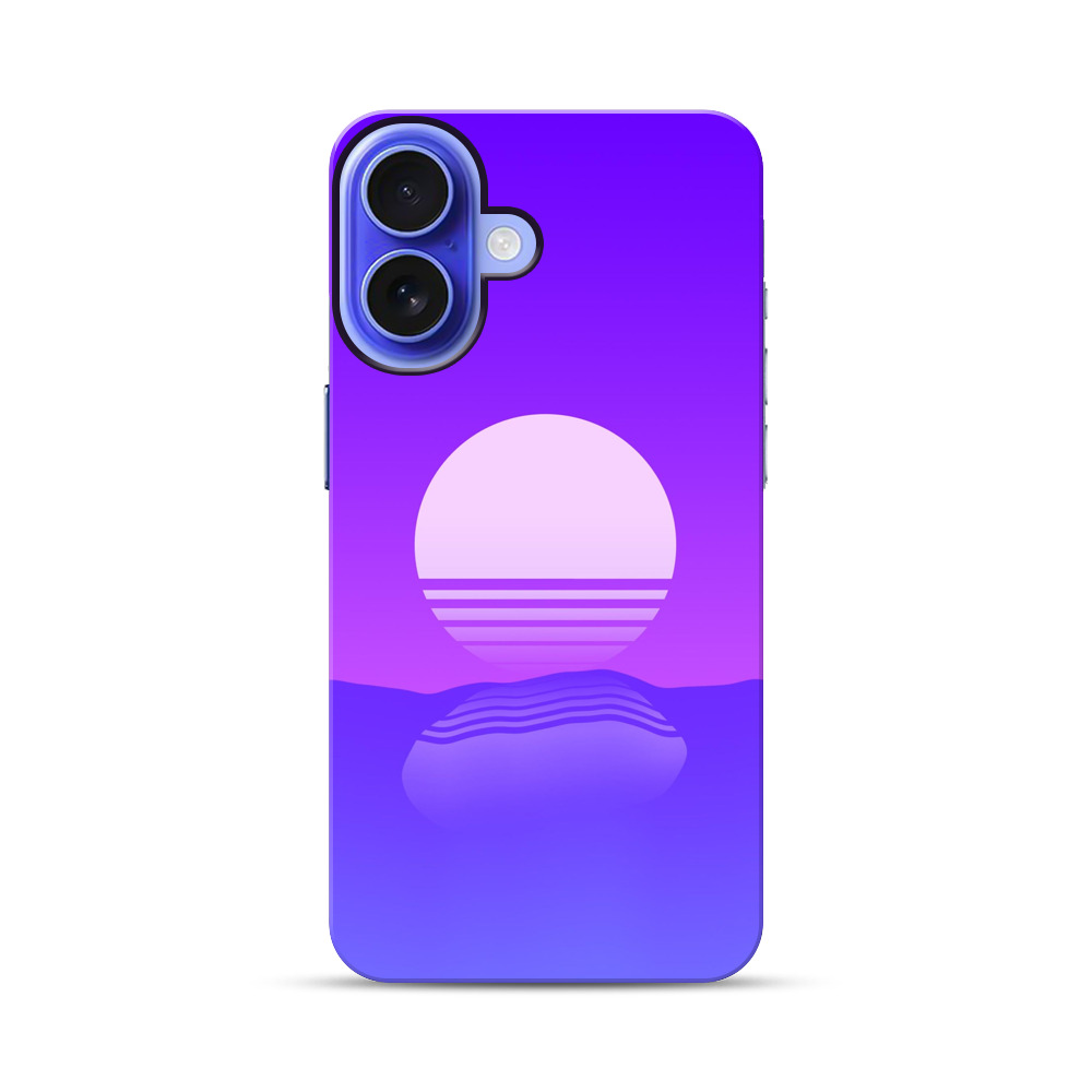 幻想的な紫夕日 iPhone 17オリジナル耐衝撃ケース