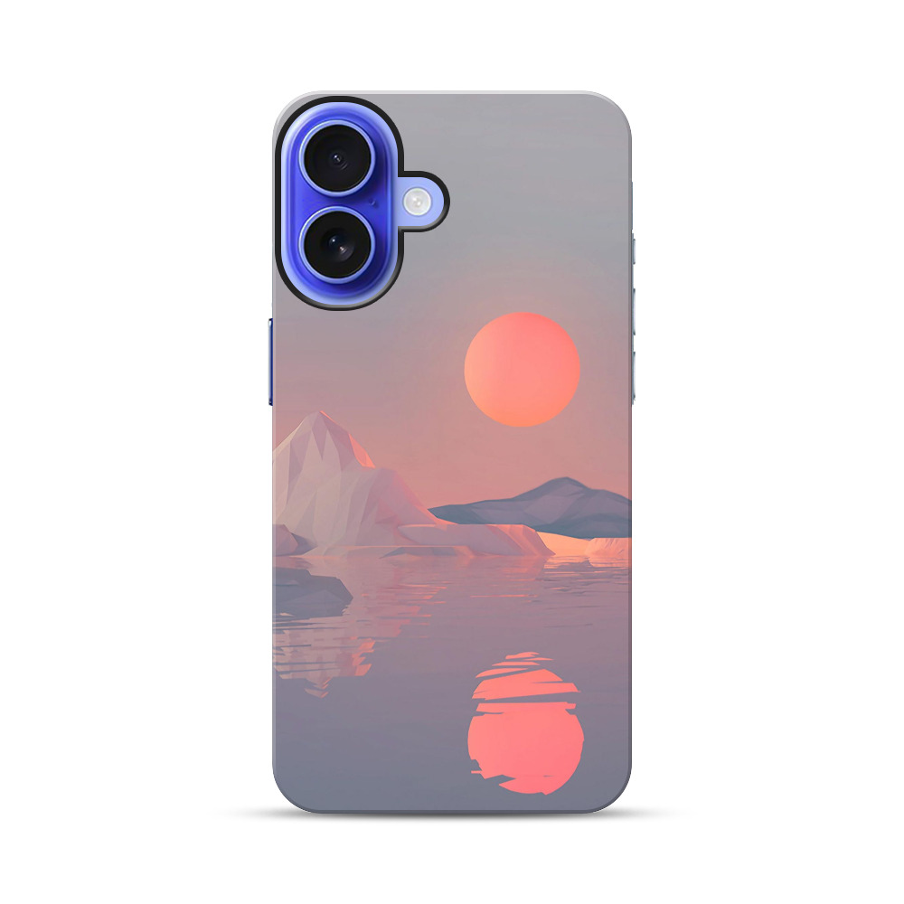 夕日と山と水面の風景 iPhone 17オリジナル耐衝撃ケース