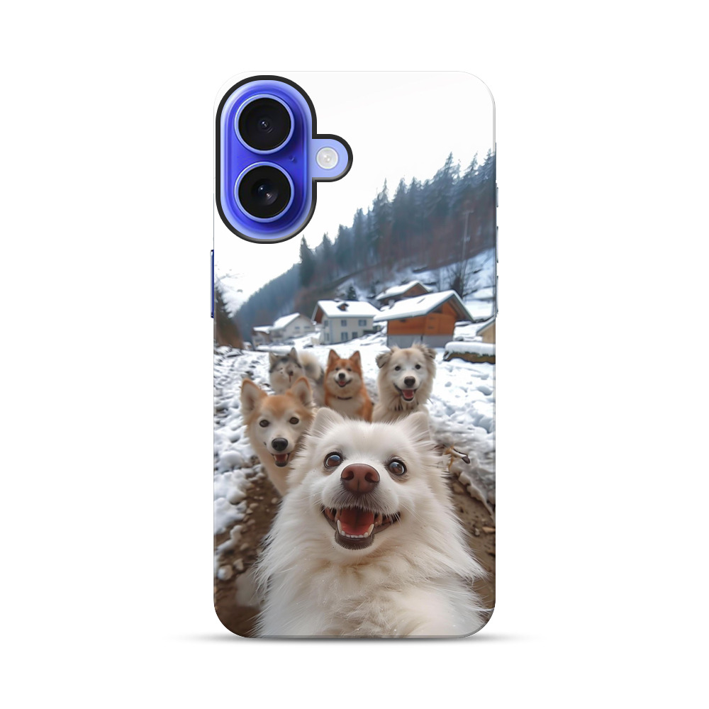 雪の中で5匹の犬 iPhone 17オリジナル耐衝撃ケース