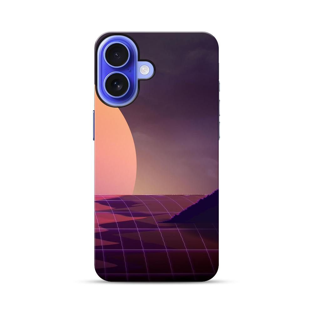 夕暮れ未来の海と太陽 iPhone 17オリジナル耐衝撃ケース