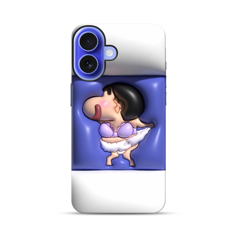 水着姿のユーモラスキャラ iPhone 17オリジナル耐衝撃ケース