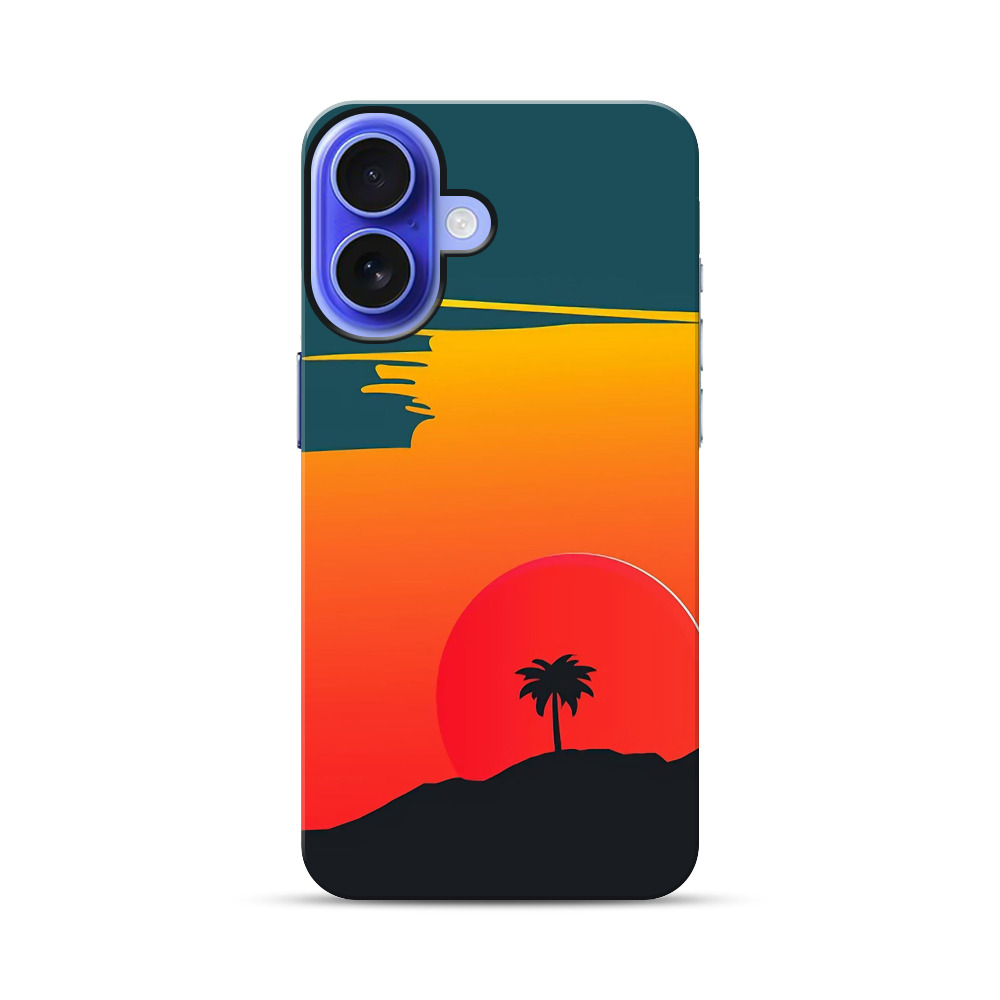 夕焼けのヤシの木 iPhone 17オリジナル耐衝撃ケース