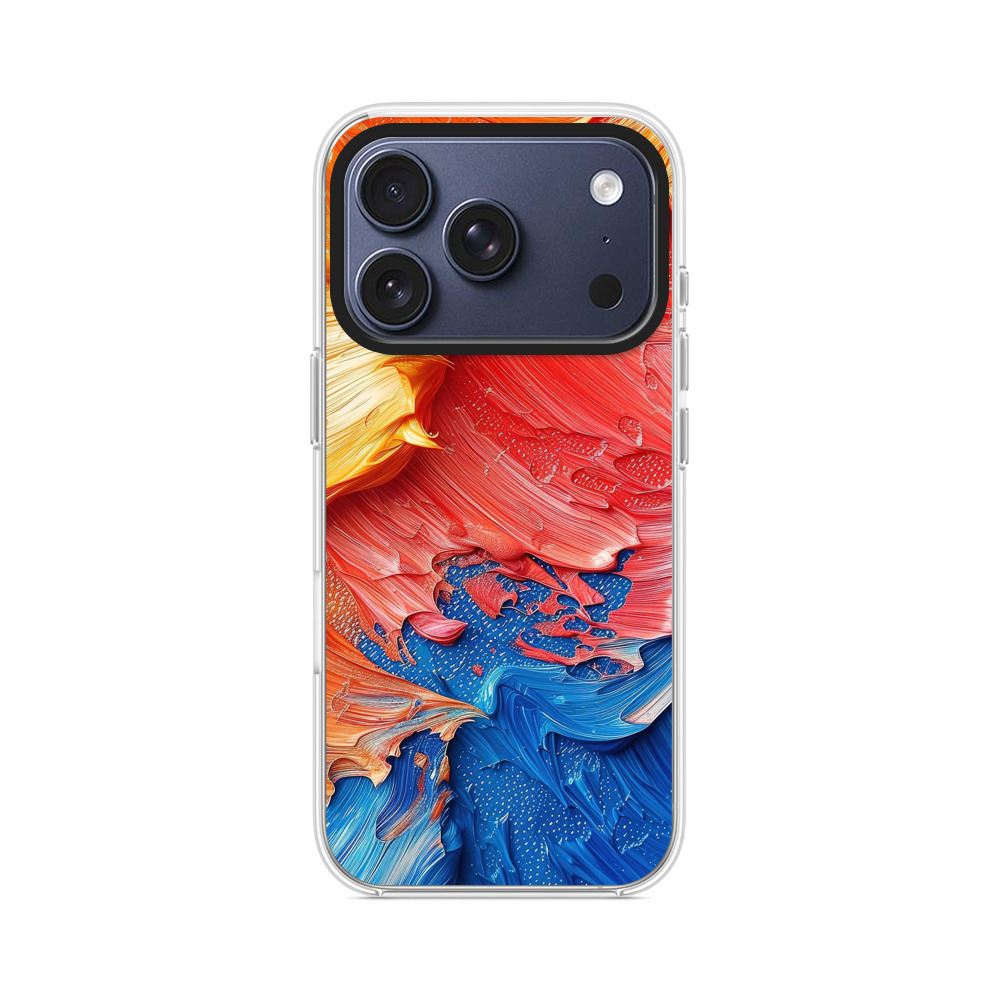 鮮やかな抽象油絵テクスチャ iPhone 17 Proオリジナルケース