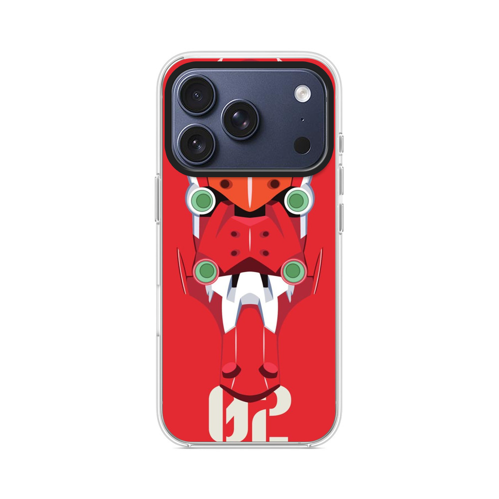 赤いロボットマスク iPhone 17 Proオリジナルケース