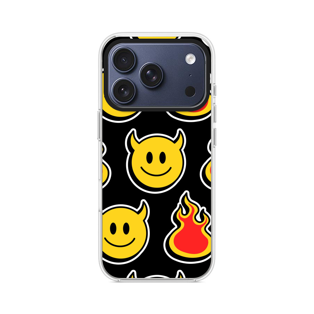 悪魔のスマイルと炎のパターン devil-smiley 悪魔のスマイルと炎のパターン devil-smiley