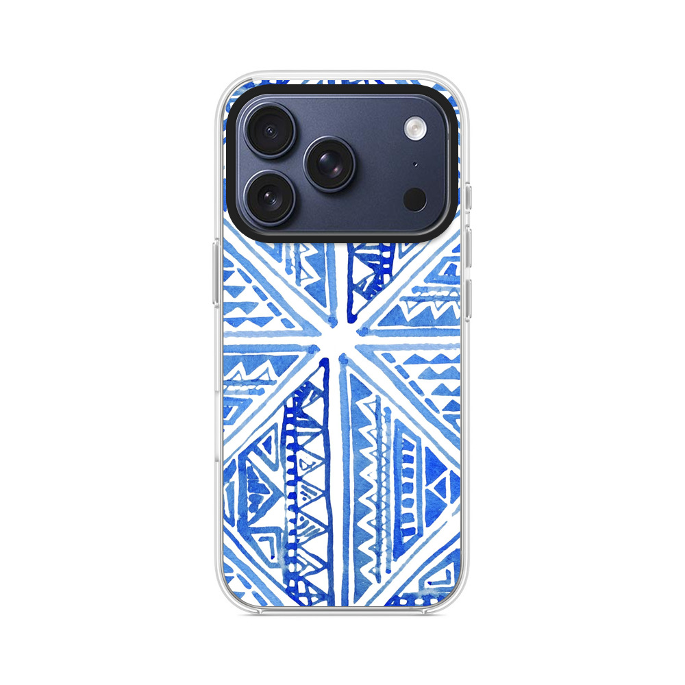 青い幾何学模様 ethnic-style 青い幾何学模様 ethnic-style