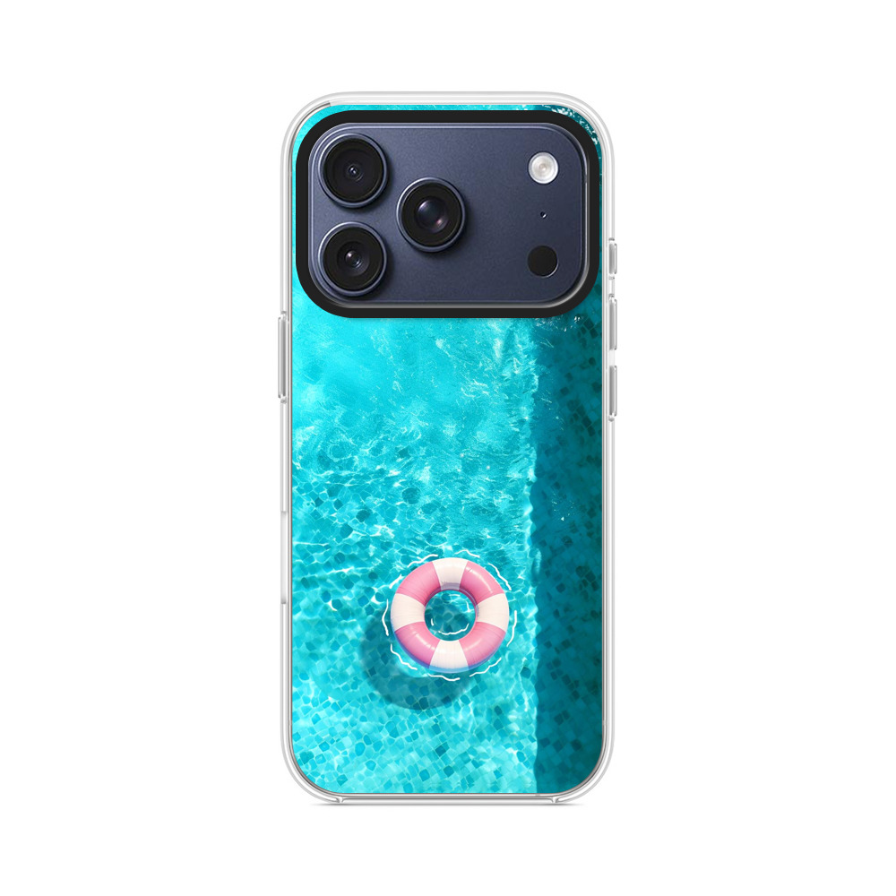 プールの青と浮き輪 iPhone 17 Proオリジナルケース