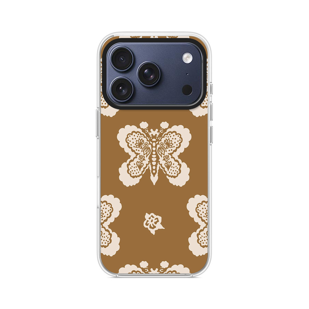 バタフライのレース模様 iPhone 17 Proオリジナルケース