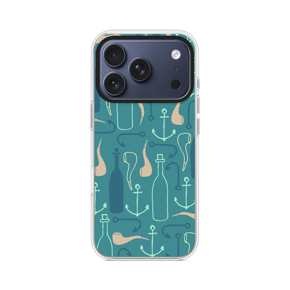 瓶とアンカーのパターン iPhone 17 Proオリジナルケース